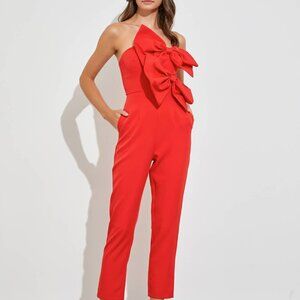 Red Bow Jumpsuit